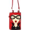 thumbnail image 5 of YOUI-GIFTS Personalized 3D Glasses Lips Shoulder Purses,PU Clutch Top Handle Satchel handbag CrossBody Bag for Women, 5 of 5
