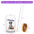 thumbnail image 5 of Happy Father's Day English Setter Playing Basketball with Best Dad Jersey 16oz Glass Cup Mug Dog Lover Glass Can with Bamboo Lid and Straw - 13006, 5 of 5