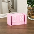 thumbnail image 5 of Uxcell Vintage Wood Block Perpetual Calendar, Reusable Wooden Month Date Display Blocks for Desk 3.7", Pink, 5 of 5