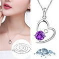 thumbnail image 2 of Valentines Day Gift Necklace Peach Heart Pendant Water Drop Crown Necklace, 2 of 9