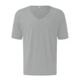 thumbnail image 5 of Baqcunre Polo Shirts For Men Mens Cotton Shirt Casual Fashion Solid Color Short Sleeved Lapel Shirt Sweatshirt Tops For Men Grey 3XL, 5 of 6