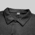 thumbnail image 6 of Aestivo Men's Quilted Button Jacket, Casual Shacket, Lightweight Insulated Coat, Zip-Up Mid-Length Outerwear for Casual Work Leisure, Dark Gray S, 6 of 6