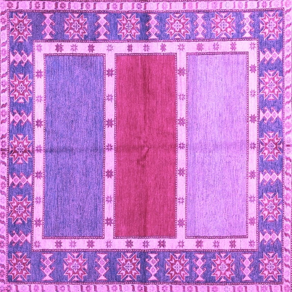 Ahgly Company Indoor Square Southwestern Purple Country Area Rugs, 8' Square