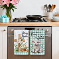 thumbnail image 3 of Lamb Easter Kitchen Towels Set of 2 Dish Towels for Kitchen,18x26 Inch Green Buffalo Plaid Easter Decor Sheep Spring Decoration, 3 of 3