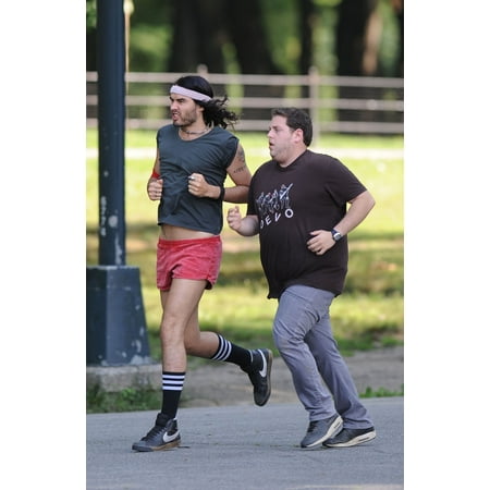 Russell Brand Jonah Hill On Location For Filming Of Get Him To The Greek Central Park New York Ny July 30 2009 Photo By Kristin CallahanEverett Collection