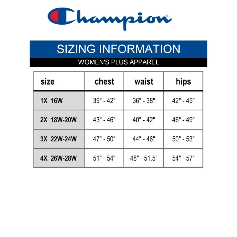 Champion crewneck size chart hotsell