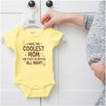 thumbnail image 5 of Funny Cool Moms Stay Up All Night Romper Boys or Girls Infant Baby Brisco Brands NB, 5 of 6