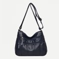 thumbnail image 5 of Bolso bandolera de piel sintética a la moda para mujer, con varios bolsillos, con cremallera, bandolera, 5 of 5