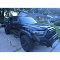 thumbnail image 4 of Vijay Compatible with 2016-2017-2018-2019-2020-2021-2022-2023 Toyota Tacoma Front Bumper Textured Black Steel with Lights and D-rings, 4 of 8