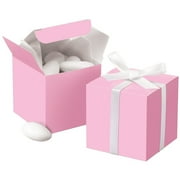 Wilton Pink Square Favor Box Kit, 100 Count