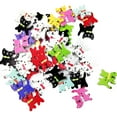 thumbnail image 5 of jifeng 50 Assorted Cat Shaped 2 Hole Flat Buttons For Sewing Wooden Buttons Crafts, 5 of 5