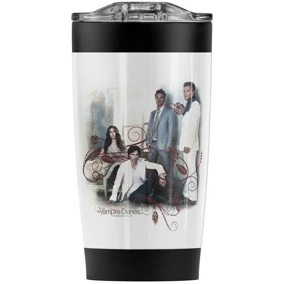 Vampire Diaries/3 1 Stainless Steel Tumbler 20 oz Coffee Travel Mug/Cup, Vacuum Insulated & Double Wall with Leakproof Sliding Lid | Great for Hot Drinks and Cold Beverages
