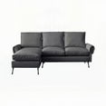 thumbnail image 2 of [Modern 81" L-Shaped Sectional Sofa with Reversible Chaise in Technical Leather], 2 of 12