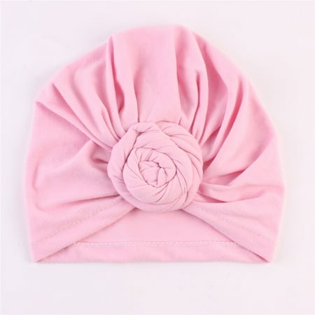 Headband Rose Baby Baby Hat Headband Knit Solid Color Soft Bunny Ear Head Wrap Headband Infant Toddler Cap Beanie Scarf Turban Hairband Headwear w/ Bows for Newborn Girl Boy ()