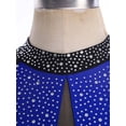 thumbnail image 4 of TiaoBug Women's Latin Dance Dress Backless Halter Neck Tassels Fringe Skirt Leotard Salsa Tango Dancewear Royal Blue XXL, 4 of 7