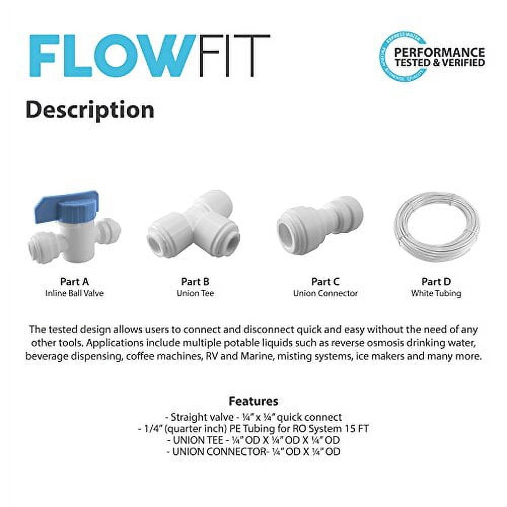 Express Water Refrigerator Kit Ice Maker for Reverse Osmosis RO System and Water Filters Parts Connection