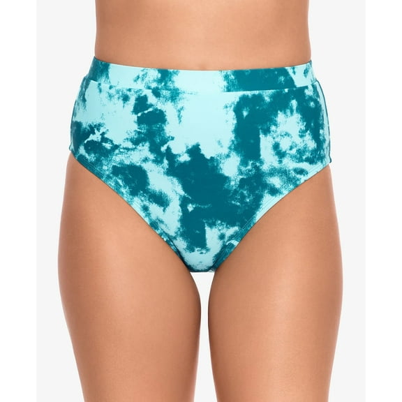 Salt   Cove Sea Foam High-Waist Bikini Bottoms, Small, Turquaz
