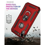 ULAK iPhone XR Case with Ring Holder, Heavy Duty Shockproof Kickstand Phone Case for Apple iPhone Xr for Men Boys Women Girls, Red