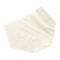 thumbnail image 2 of Byworldtasic Womens Cotton UnderwearSeamless High Waisted Underwear for Women Cheeky Underwear Wave Edge No Show Panties White, 2 of 3