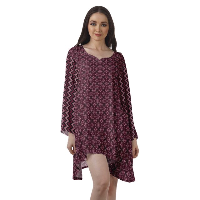 Moomaya Robes Décontractées Femmes Rayonne Robe Mini à Manches Longues pour Femmes
