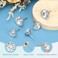 thumbnail image 4 of Uxcell 25 Pcs Clavos de Tapicería de Cristal de 30 mm Clavos de Tapicería de Diamante para Sofá Muebles Cabecero de Cama Acolchado Decoración de Pared Manualidades DIY (Cúbico), 4 of 7