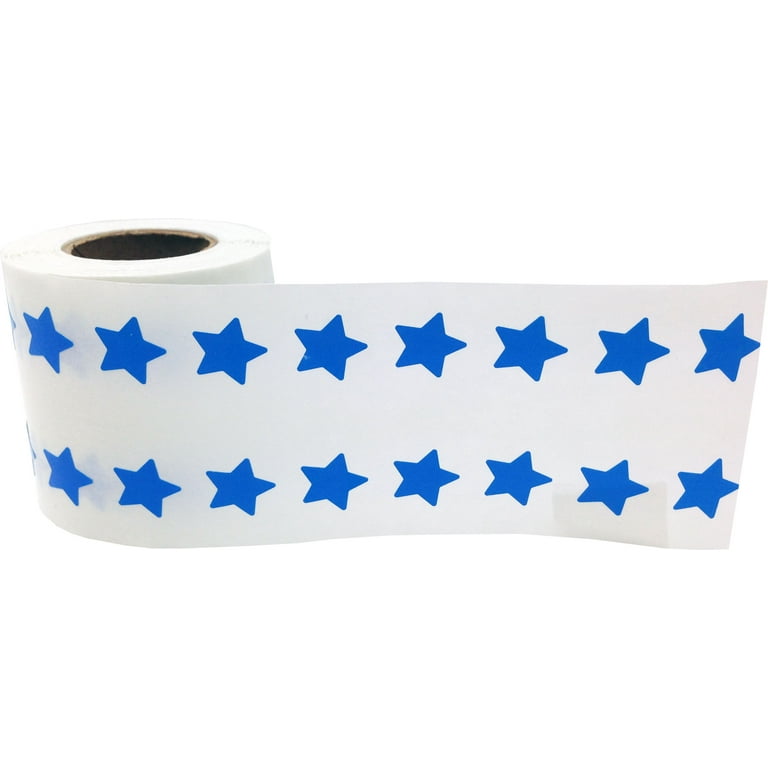 Small Star Circle Stickers, 1/2-inch Star Stickers