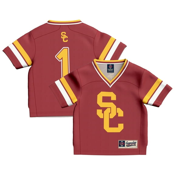 Toddler GameDay Greats #1 Cardinal USC Trojans Lightweight Collegiate Football Fashion Jersey