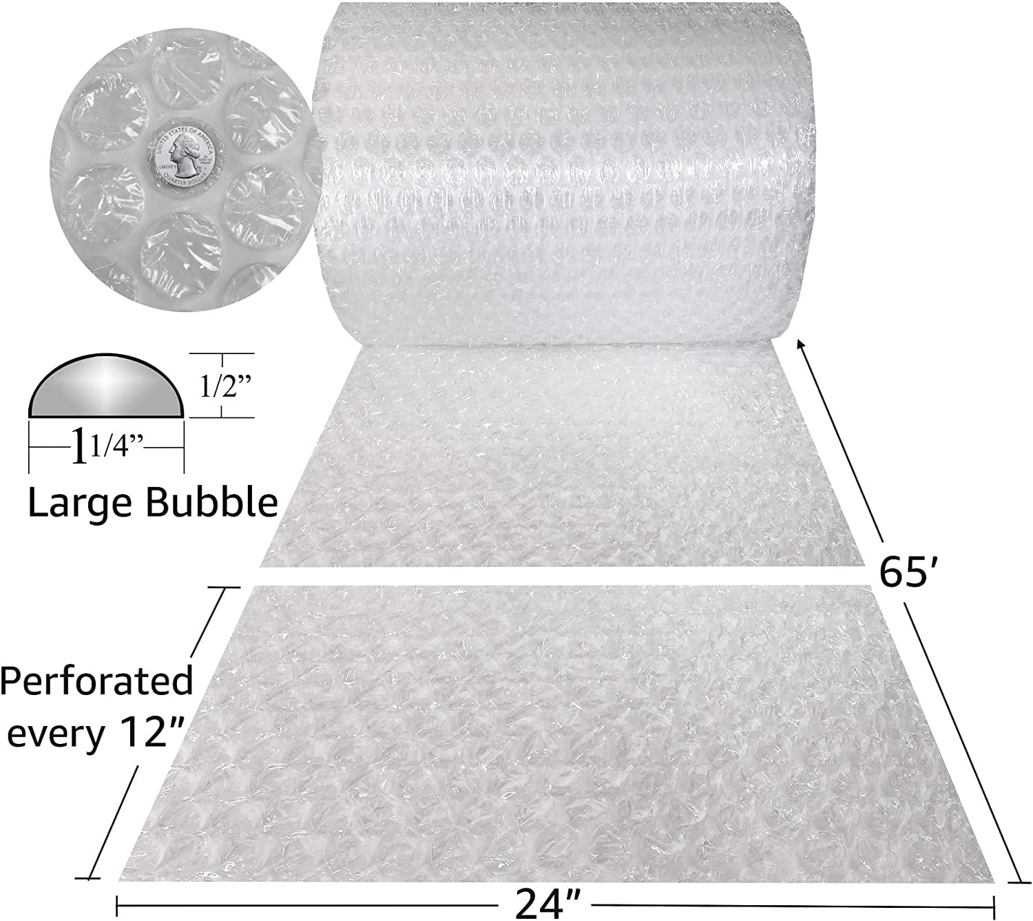 Brand Large Bubble Wrap Rolls 65 Ft x 24 Inches