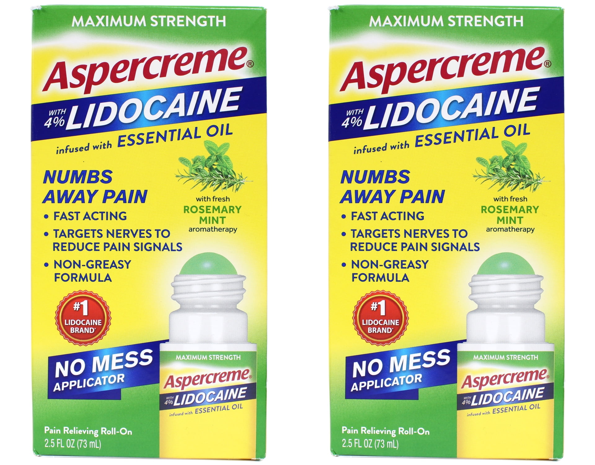 Aspercreme Maximum Strength Lidocaine Rosemary Mint ...