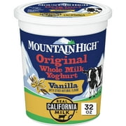 Mountain High, Original Whole Milk Yogurt, Vanilla, Gluten Free Snacks, 32 OZ Container