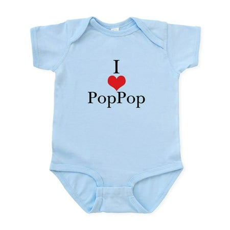 

CafePress - I Love (Heart) Poppop Infant Bodysuit - Baby Light Bodysuit Size Newborn - 24 Months