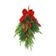 thumbnail image 5 of Guirnaldas navideñas con forma de lágrima,Guirnaldas navideñas con forma de lágrima para decorar la puerta,Corona rústica para puerta de entrada con lazo para festival,Guirnalda de Pequeño, 5 of 8