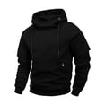 thumbnail image 3 of Men's Hooded Pullover Solid Color Long-sleeved Sweatshirt for Man Fall Winter, 3 of 7