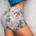 thumbnail image 2 of Sikiie Lilies Flowers Print Workout Shorts Women Scrunch Butt Gym Shorts Seamless High Waist Tummy Control Yoga Biker Athletic Shorts, 2 of 5