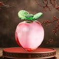 thumbnail image 6 of Esquirla Glass Fruit Decor Sculpture Paperweight Decorative Fruit Miniature Art Crystal Statue Fruit Ornament for Car Office Bookshelf Peach, 6 of 8