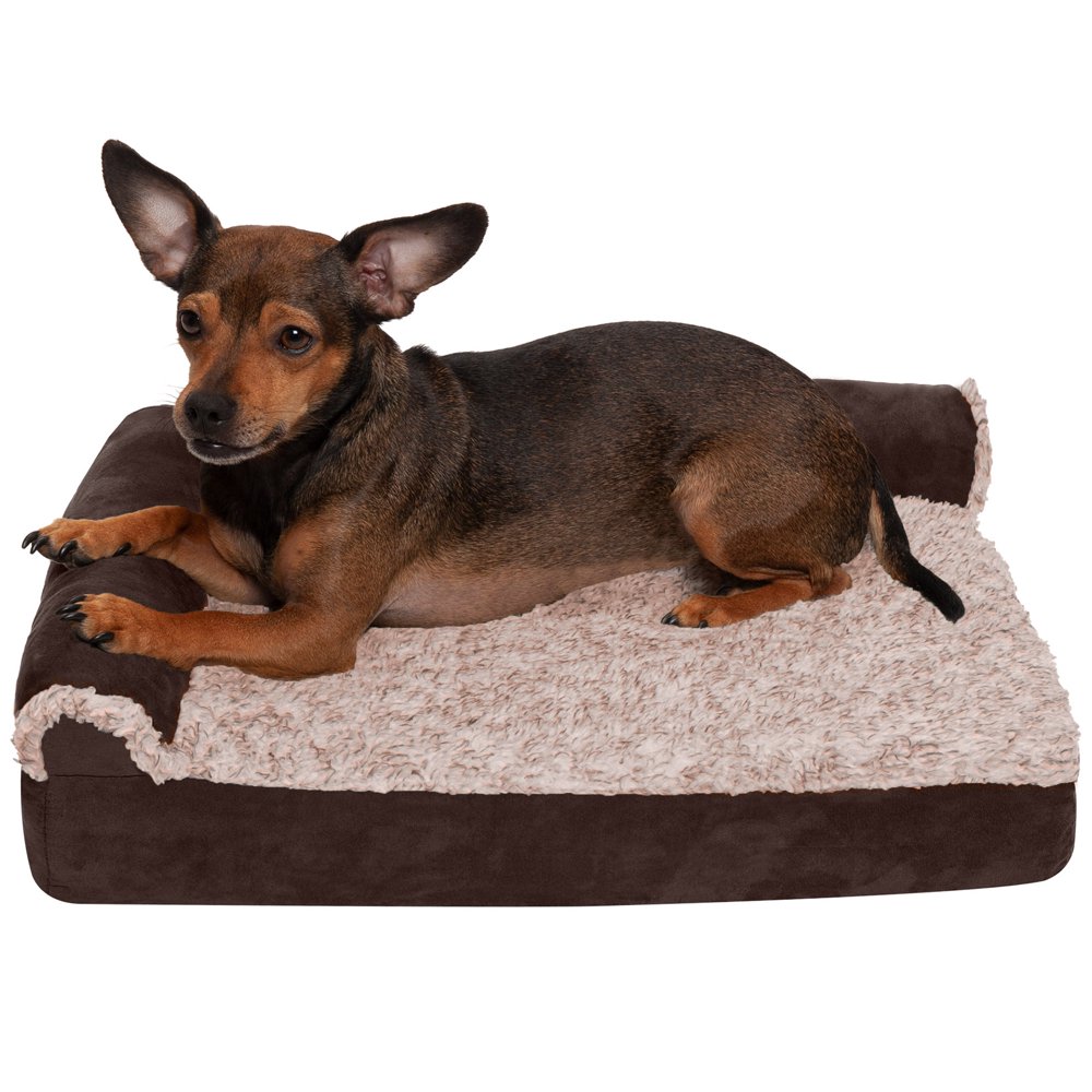 furhaven faux fur dog bed