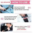 thumbnail image 4 of 2-Pack 7 Inch Seat Belt Lengthening Accessory with 7/8 Inch Metal Tongue Width, Easy To Use A, 4 of 7