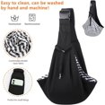 thumbnail image 3 of Black-Breathable Dog Cat Carrier Bag Adjustable Dog Sling Bag Pet Travel Shoulder Bag for Small Medium Dog, 3 of 5