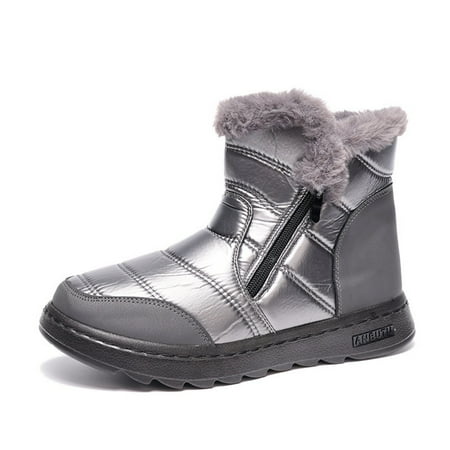 

Women Snow Boots Winter Shoes with Fur Lined Warm Slip On Boots for Women Waterproof Booties Comfortable Outdoor Anti Slip Shoes