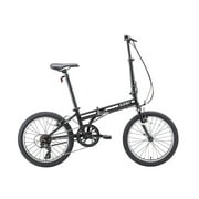 ZiZZO FERRO 20" Wheel, HT-Steel 7-Speed Aluminum Alloy Folding Bike for all genders, Black
