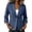 Navy, variant on 3/4 Sleeve Blazer for Women Solid Color Dressy Casual Open Front Button Suit Jacket LightWeight Work Office Outerwear