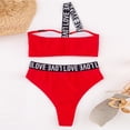 thumbnail image 6 of Ashirexll Swim Suits for Women 2024, Womens Bikini Swimsuits, Swimwear Letter Printing Two-Piece Swimsuit Bikini Swimming Beachwear Red M, 6 of 8