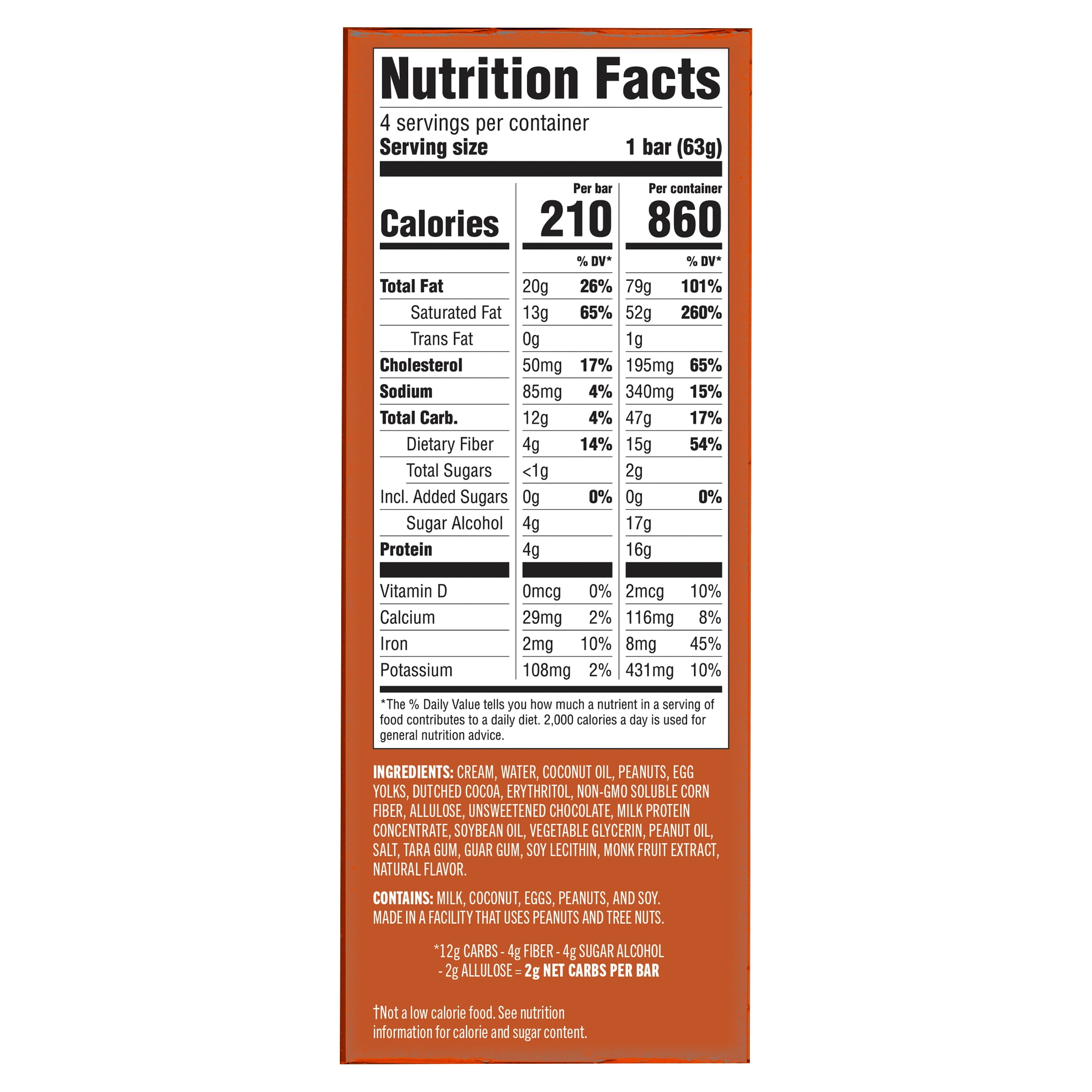 Buy Enlightened Peanut Butter Chocolate Ice Cream Bars, 2.75 fl oz, 4