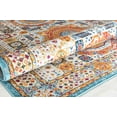 thumbnail image 5 of Harper HY60F Orange Appeal Abstract Vintage White Area Rug, 2'6" x 8', 5 of 5