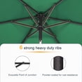 thumbnail image 4 of ACEGOSES 7.5ft LED Solar Outdoor Patio Market Table Umbrella with Polyester Canopy for Garden,Yard and Poolside, Forest Green, 4 of 9