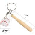 thumbnail image 3 of Mini bate de madera de 3 pulgadas con llavero de béisbol, para niños a partir de 8 años, juego de 12: perfecto para obsequios de equipo, deportes y recuerdos, fiestas de victoria Fason HMHZ613, 3 of 6