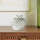 thumbnail image 4 of Estatua de cerámica de manzana, escultura de fruta, figura decorativa sencilla, adorno de escritorio Plata, 4 of 7