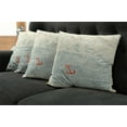 thumbnail image 5 of Ambesonne Saying Throw Pillow Cover 4 Pack, Birds and Waves Message, 18", Vermilion Blue Beige, 5 of 5