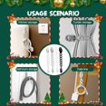thumbnail image 6 of TinyGlam Christmas Garland Ties, Adjustable Garland Hangers Hooks for Mantle Garland Hooks Christmas Garland Ties Stocking Holder, Reusable Silicone Adhesive for Stairways Banister Mantle, 6 of 6