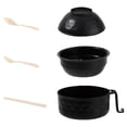 thumbnail image 1 of Billuyoard Cuenco de ramen para microondas fácil de limpiar, cuenco de ramen para microondas hecho de fibra de bambú con colador, olla para Cocina y Comedor negro, 1 of 6